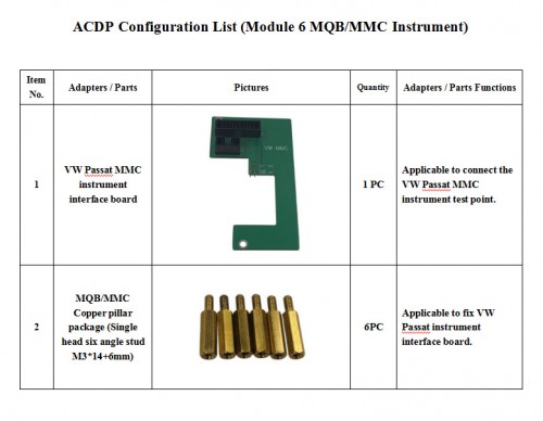 Yanhua Mini ACDP Module 6 MQB/MMC Instrument With PCF-key Adapters Support MQB IMMO functions