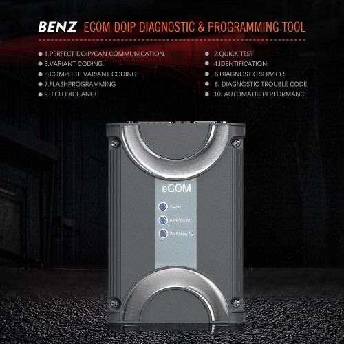 BENZ eCOM DoIP Support Diagnostic and Programming Tool without HDD