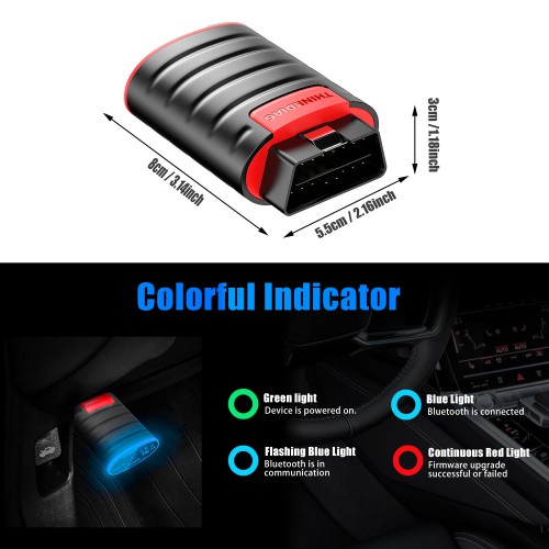 (UK/US/EU Ship) Thinkdiag Bidirectional OBDII Bluetooth Scanner for iPhone & Android with 16 Reset Services & 3 Free Software