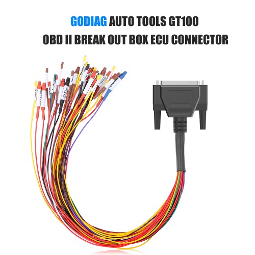 Colorful Jumper Cable DB25 for GODIAG GT100 OBD2 Breakout Box Free Shipping