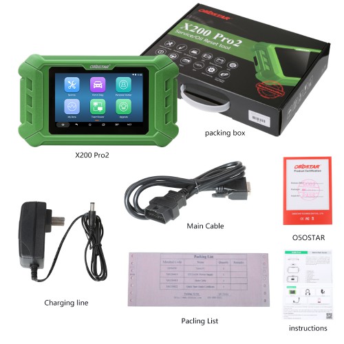 OBDSTAR X200 Pro2 Oil Reset Tool For Oil Reset/ TPS/ EPB/ ABS bleed/ Battery match/ Steering Angle reset/ DPF/ Gear Learning