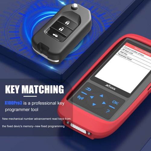 XTOOL X100 PRO3 Auto Key Programmer Add 7 Special Functions ABS, TPS, EPB, SAS, Oil reset, eps and Throttle Relearn Than X100 PRO2