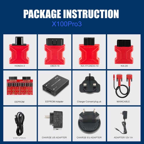 XTOOL X100 PRO3 Auto Key Programmer Add 7 Special Functions ABS, TPS, EPB, SAS, Oil reset, eps and Throttle Relearn Than X100 PRO2