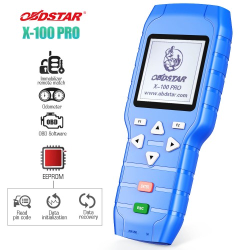 OBDSTAR X-100 PRO Key Programmer (C+D) Type for IMMO+Odometer+OBD Software Get Free PIC and EEPROM 2-in-1 Adapter