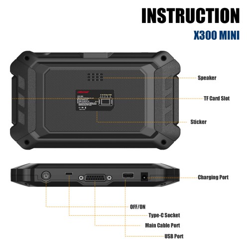 OBDSTAR X300 MINI Chrysler Jeep Dodge IMMO Key Programmer and Mileage Odometer and Diagnosis Supports Oil Reset