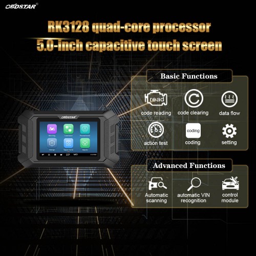 OBDSTAR MS50 BASIC Motorcycle Diagnostic Equipment(Key Programming Coding Odometer Adjustment Functions Need to be Purchased Individually )