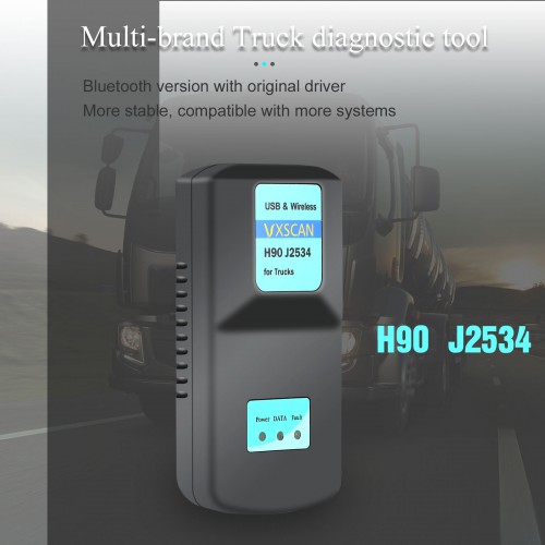 Bluetooth VXSCAN H90 J2534 Diesel Truck Diagnosis Interface And Software With All Installers Same as NEXIQ USB LINK 2