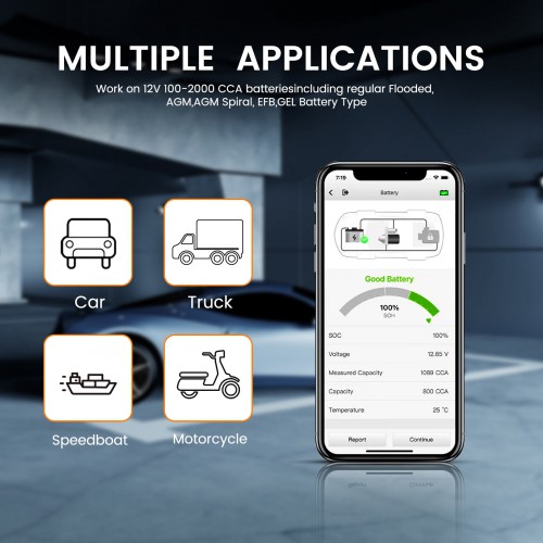 OTOFIX BT1 Lite Car Battery Analyser with OBD II