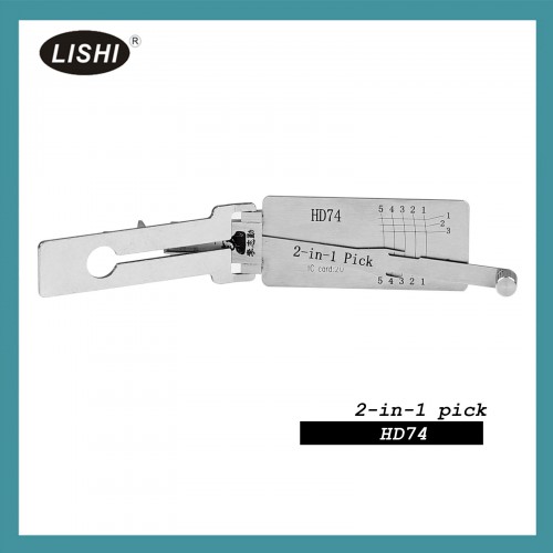 LISHI HD74 Flat Milling Honda, Suzuki, KYMCO, Kawasaki and Other Motorcycle Left Groove 2-in-1 Tool