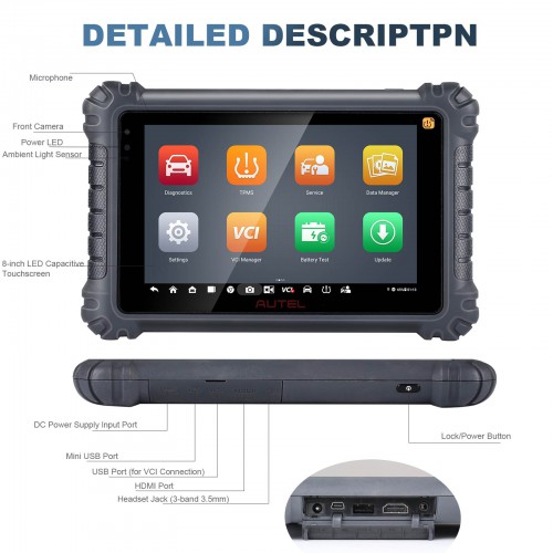 2024 Autel MaxiCOM MK906 Pro-TS Automotive TPMS Relearn Tool Support FCA SGW AutoAuth and VAG Guided Functions