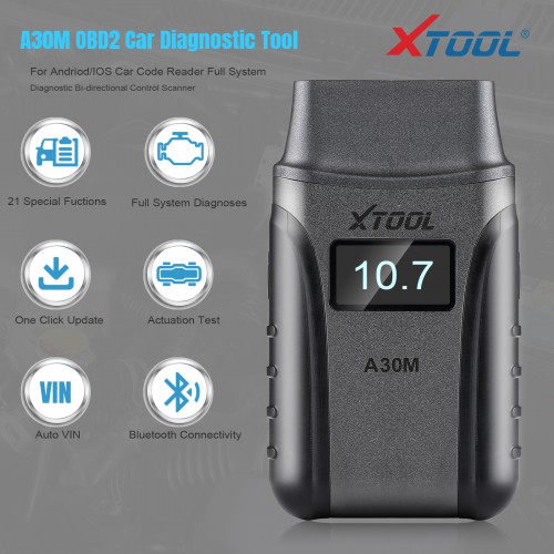 [US Ship] 2024 XTOOL Anyscan A30M Wireless Scanner for Android & iOS Bi-Directional Scan Tool with All Systems Diagnostics Upgrade Ver. of A30, A30D