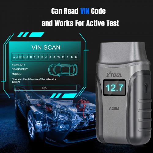 [US Ship] 2024 XTOOL Anyscan A30M Wireless Scanner for Android & iOS Bi-Directional Scan Tool with All Systems Diagnostics Upgrade Ver. of A30, A30D