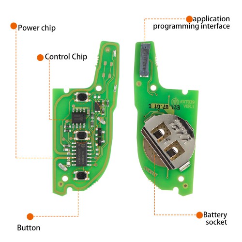 Xhorse XEKF21EN Super Remote Knife Type 3 Buttons with Super Chip 5pcs