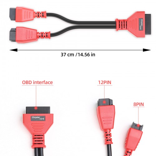 [Ship from US No Tax] FCA 12+8 Universal Adapter Cable works with OBDSTAR/ Autel/ Launch X431 V etc