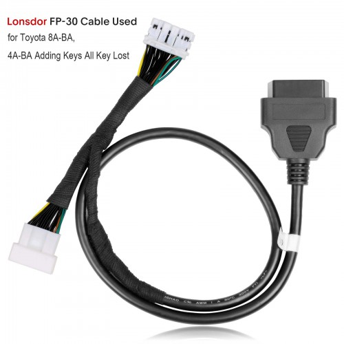 Lonsdor FP30 FP-30 Cable Used for Toyota 2022- 8A-BA, 4A-BA Adding Keys All Key Lost without PIN Code Works with K518ISE K518S AUTEL XHORSE Launch