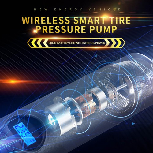 Wireless Smart Tire Pressure Pump 2000mAh 12.4V MINI Convenient and Fast Pumping for Car Bike Motorcycle Ball