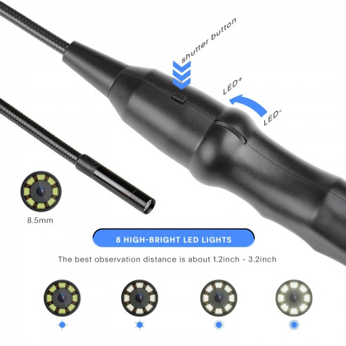 2024 XTOOL XV100 Digital Inspection Camera, Waterproof Endoscope USB Borescope Work with D7S, D7W, D8, D8S, D8W, D9s, D9S PRO, X100 MAX etc.