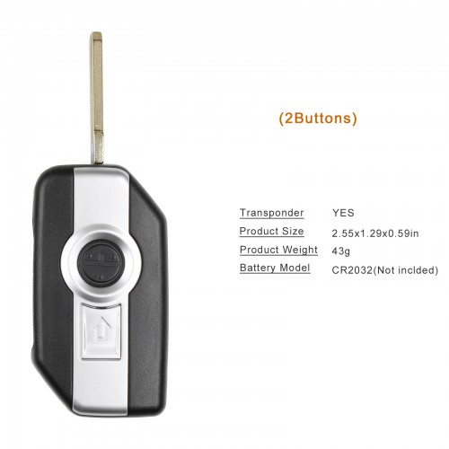 BMW Motorcycle Smart Card Key 8A Chip 2 Buttons