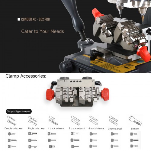 2024 XHORSE Condor XC-002 PRO XC002 Manual Key Cutting Machine PN: XC02P0 Optimized Performance Ultra-high Precision Duplication