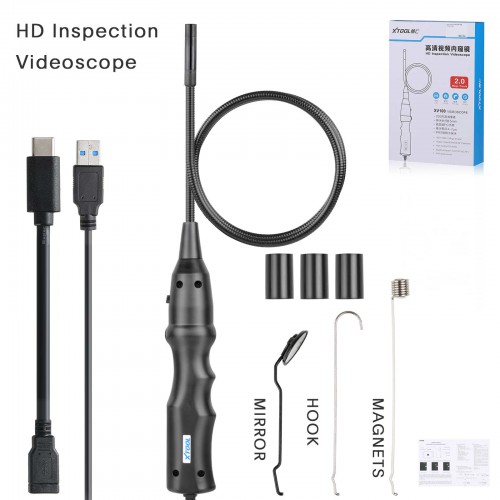 2024 XTOOL XV100 Digital Inspection Camera, Waterproof Endoscope USB Borescope Work with D7S, D7W, D8, D8S, D8W, D9s, D9S PRO, X100 MAX etc.