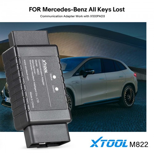 XTOOL M822 Mercedes-Benz Adapter Work with KC501/X100 Pad3/X100 Max Key Programmer For Mercedes-Benz All Keys Lost