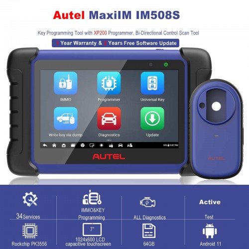 [2 Years Free Update] Autel MaxiIM IM508S Key Programming Tool with XP200 Programmer All System Diagnostics