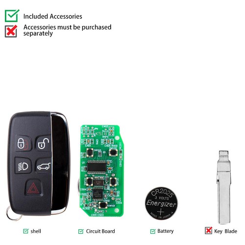 Lonsdor JLR 2015-2018 Land Rover& Jaguar Smart Key 315MHZ/433MHz 10pcs/lot