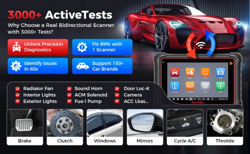 2024 Autel MaxiCOM MK900 Scanner 40+ Service, 3000+ Active Tests, All System Diagnose, FCA Autoauth & SGW DoIP & CAN-FD Up Ver. of MK808Z, MK808BT PRO