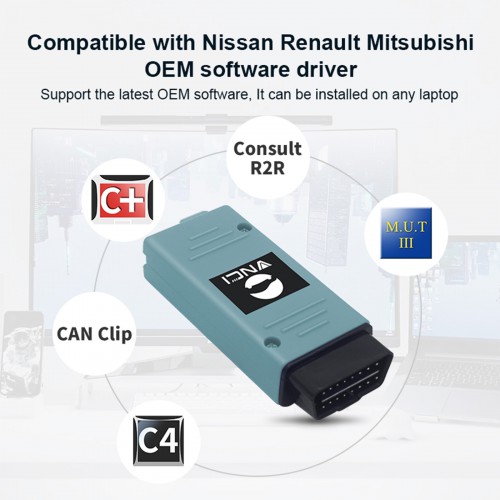 2024 VNCI RNM for Nissan Renault Mitsubishi 3-in-1 Diagnostic Tool Supports USB, WiFi and WLAN