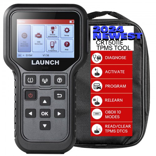 [US/EU Ship] LAUNCH CRT5011E TPMS Relearn Tool TPMS Sensor (315+433MHz) Read/Activate/Programming/Relearn/Reset,Key Fob Test Lifetime Free Update