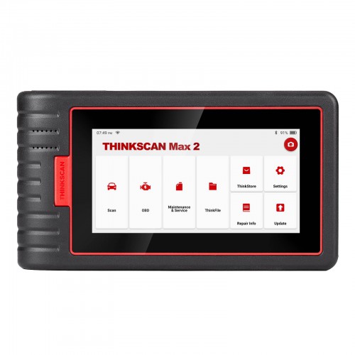 2024 THINKCAR ThinkScan Max 2 Full System Diagnostic with CAN-FD, FCA AutoAuth 28+ Resets, IMMO/ABS Bleeding/Crankshaft Relearn Lifetime Free Update