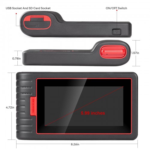 2024 THINKCAR ThinkScan Max 2 Full System Diagnostic with CAN-FD, FCA AutoAuth 28+ Resets, IMMO/ABS Bleeding/Crankshaft Relearn Lifetime Free Update