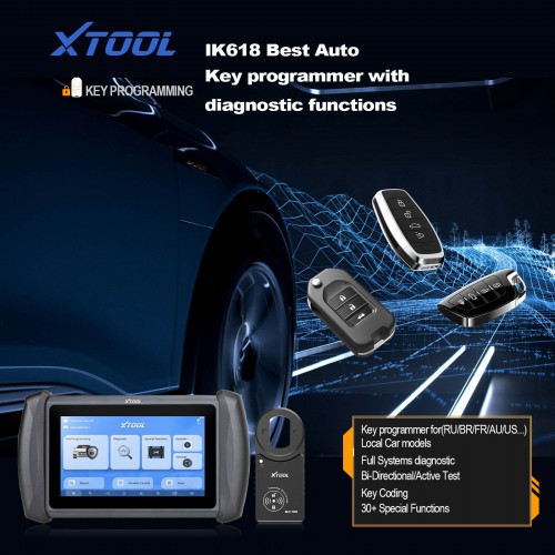 XTOOL InPlus IK618 OE-Level Bi-directional Control All System Diagnostic Tool Powerful Key Programmer