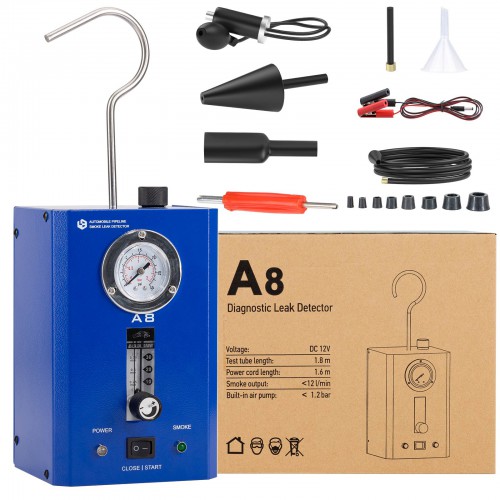 A8 Automative Leak Tester with Flow Meter & the Pressure Gauge Test Leak in Vehicle Pipe Systems for Cars, Motorcycles, Snowmobiles, ATV, Boats