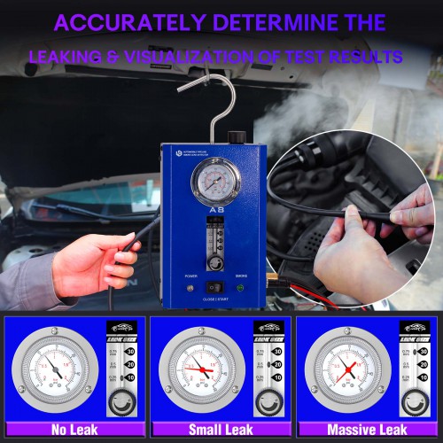 A8 Automative Leak Tester with Flow Meter & the Pressure Gauge Test Leak in Vehicle Pipe Systems for Cars, Motorcycles, Snowmobiles, ATV, Boats