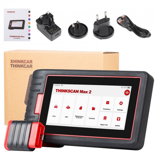 THINKCAR ThinkScan MAX All System Car Diagnostic Scan Tool OBD2 Scanner with 28 Maintenance Functions Lifetime Free Update