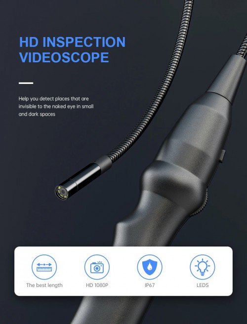 XTOOL XV200 8.5mm HD Endoscope Camera Micro 8 LED Car Endoscope Inspection Borescope upgraded of XV100 Work with D7S, D7W, D8, D8S, D8W, D9s, D9S PRO