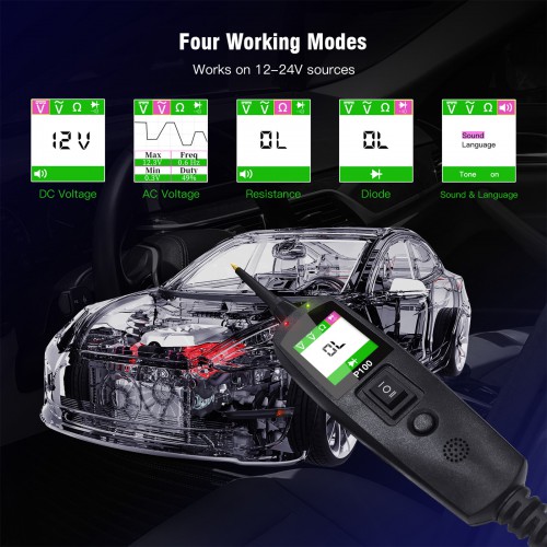 TOPDIAG P100 2 Meters Long Automotive Circuit Diagnostic Tester