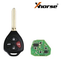 Xhorse Wire Universal Remote Key for Toyota Style Flat 4 Buttons XKTO02EN 5pcs/lot