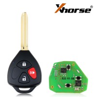 XHORSE XKTO04EN Wire Universal Remote Key Toyota Style 3 Buttons for VVDI VVDI2 Key Tool 5pcs