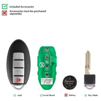 AUTEL IKEYNS004AL 4 Buttons Key for Nissan 5pcs/lot