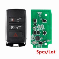 5pcs/Lot Lonsdor 2018-2021 JLR Key 315MHZ/433MHZ/ ID Can Be Modified/RKE Function/PKE Function/Smart Start/ Emergency Start with Key Shell