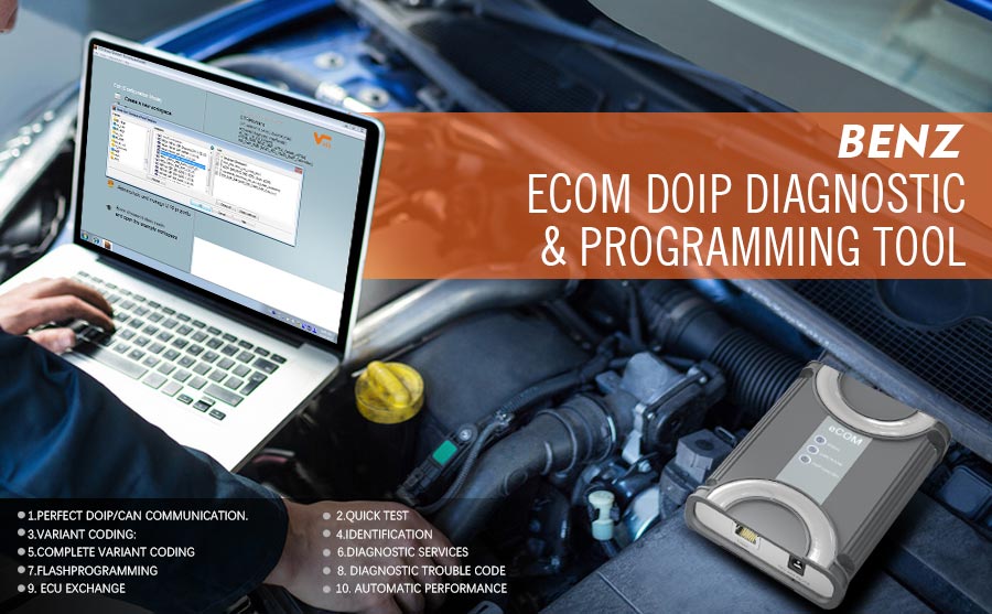 Benz eCOM DoiP diagnostic and programming tool