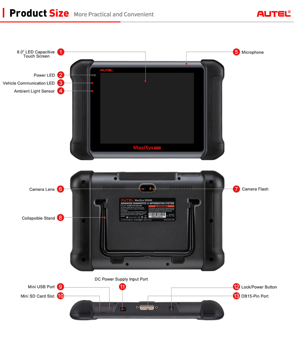 Autel MAXISYS MS906 display