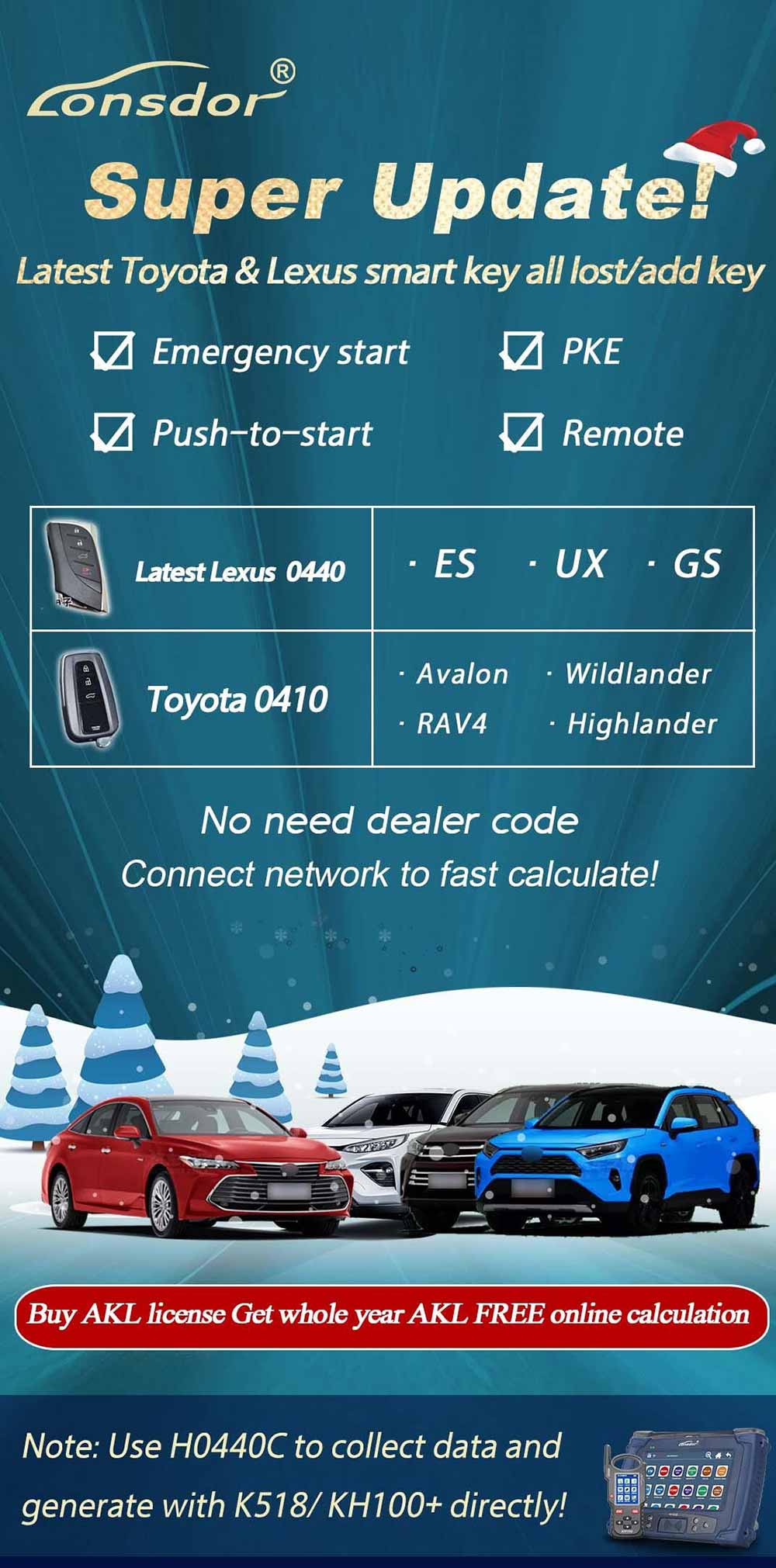 Lonsdor Toyota AKL Online Calculation