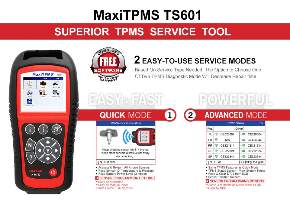 Autel MaxiTPMS TS601 service tool